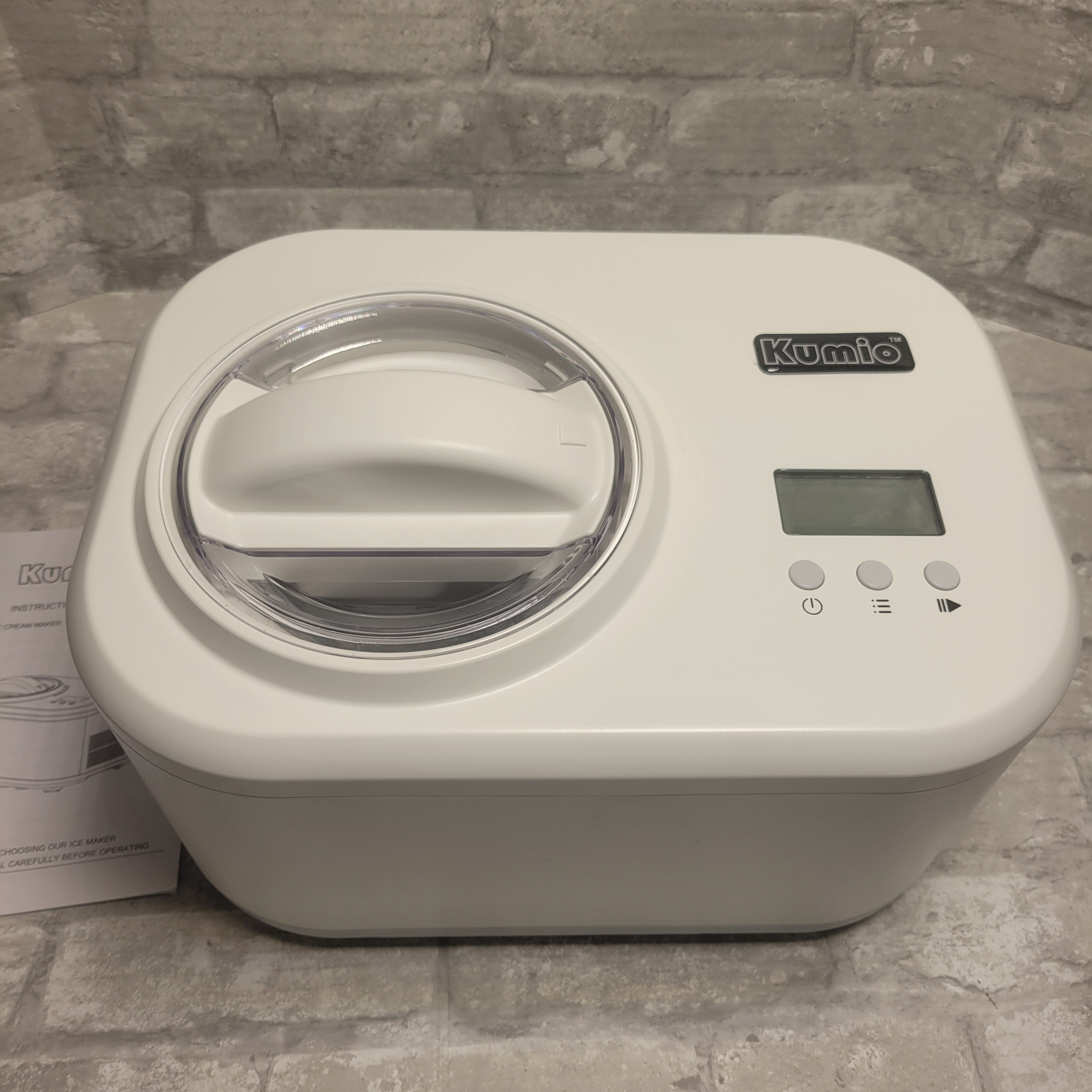 Kumio 1 Quart Automatic Ice Cream Maker with Compressor No Pre-Freezing 4 Modes (8096467517678)